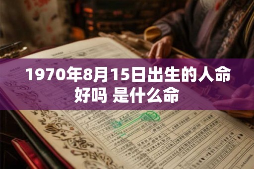 1970年8月15日出生的人命好吗 是什么命