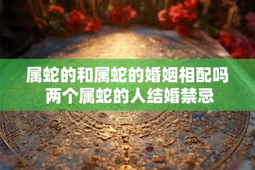 属蛇的和属蛇的婚姻相配吗 两个属蛇的人结婚禁忌