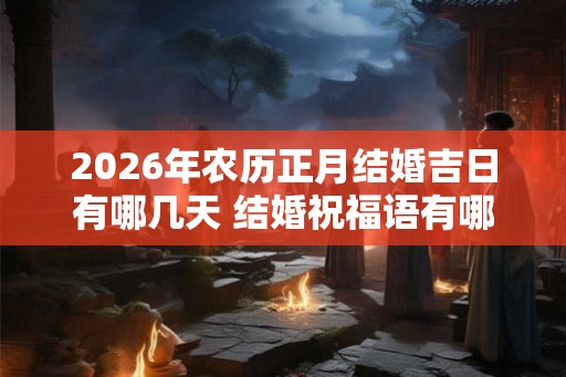 2026年农历正月结婚吉日有哪几天 结婚祝福语有哪些