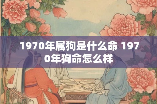 1970年属狗是什么命 1970年狗命怎么样