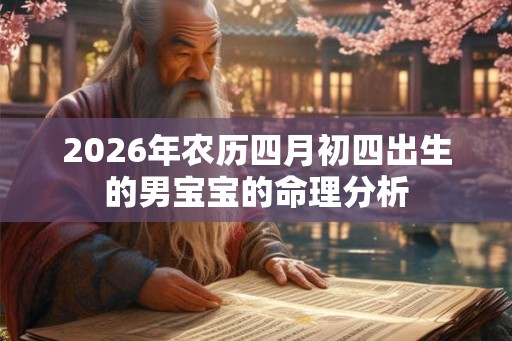 2026年农历四月初四出生的男宝宝的命理分析