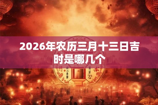 2026年农历三月十三日吉时是哪几个 2026年农历三月十三日吉时是哪几个