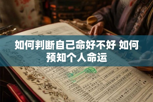 如何判断自己命好不好 如何预知个人命运 如何判断自己命好不好 如何预知个人命运
