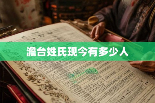 澹台姓氏现今有多少人