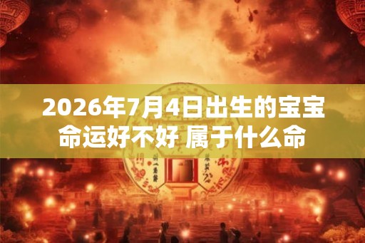 2026年7月4日出生的宝宝命运好不好 属于什么命