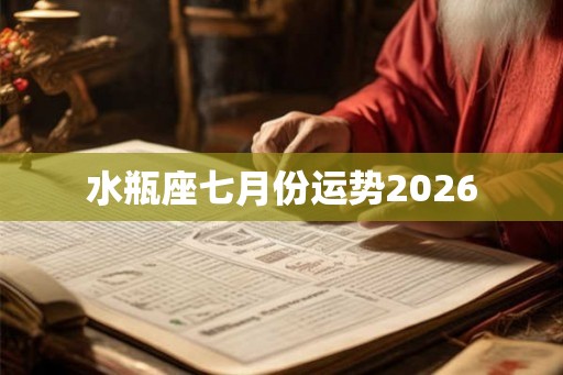 水瓶座七月份运势2026