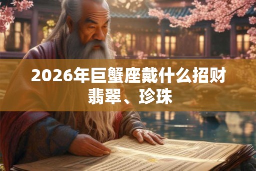 2026年巨蟹座戴什么招财 翡翠、珍珠 2026年巨蟹座戴什么招财 翡翠、珍珠