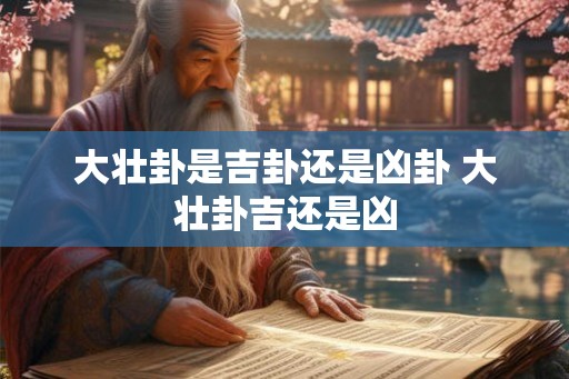 大壮卦是吉卦还是凶卦 大壮卦吉还是凶 大壮卦是吉卦还是凶卦 大壮卦吉还是凶