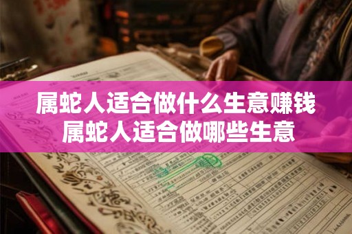 属蛇人适合做什么生意赚钱 属蛇人适合做哪些生意