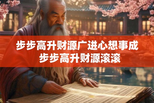 步步高升财源广进心想事成  步步高升财源滚滚