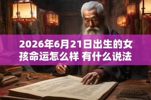 2026年6月21日出生的女孩命运怎么样 有什么说法