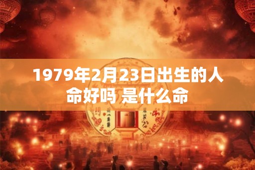 1979年2月23日出生的人命好吗 是什么命