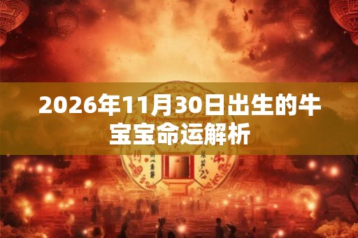 2026年11月30日出生的牛宝宝命运解析