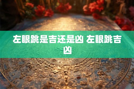 左眼跳是吉还是凶 左眼跳吉凶