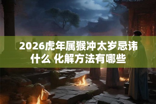 2026虎年属猴冲太岁忌讳什么 化解方法有哪些