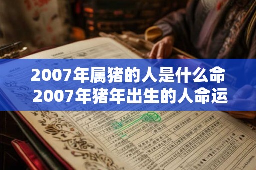 2007年属猪的人是什么命 2007年猪年出生的人命运如何
