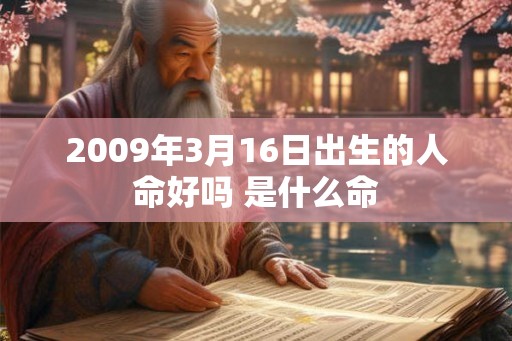 2009年3月16日出生的人命好吗 是什么命
