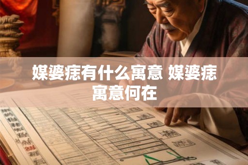 媒婆痣有什么寓意 媒婆痣寓意何在