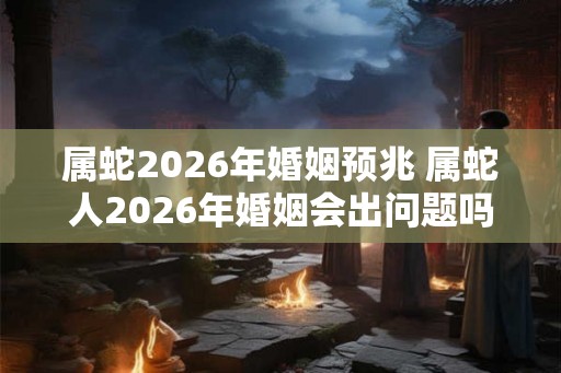 属蛇2026年婚姻预兆 属蛇人2026年婚姻会出问题吗