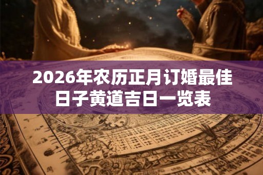 2026年农历正月订婚最佳日子黄道吉日一览表 2026年农历正月订婚最佳日子黄道吉日一览表