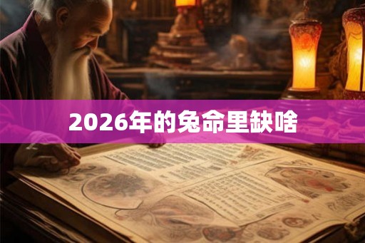 2026年的兔命里缺啥