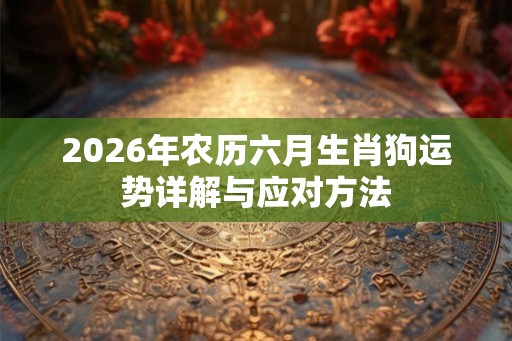 2026年农历六月生肖狗运势详解与应对方法