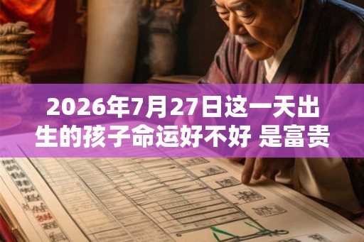 2026年7月27日这一天出生的孩子命运好不好 是富贵命吗