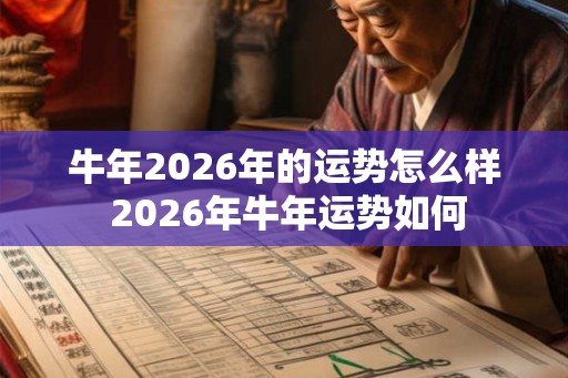 牛年2026年的运势怎么样 2026年牛年运势如何