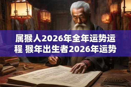 属猴人2026年全年运势运程 猴年出生者2026年运势如何
