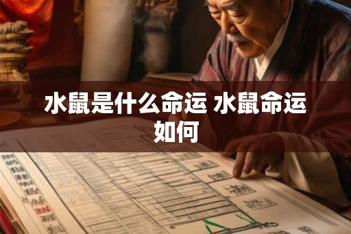 水鼠是什么命运 水鼠命运如何