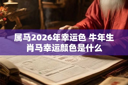 属马2026年幸运色 牛年生肖马幸运颜色是什么