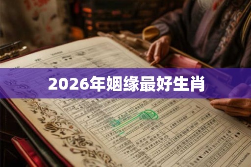 2026年姻缘最好生肖