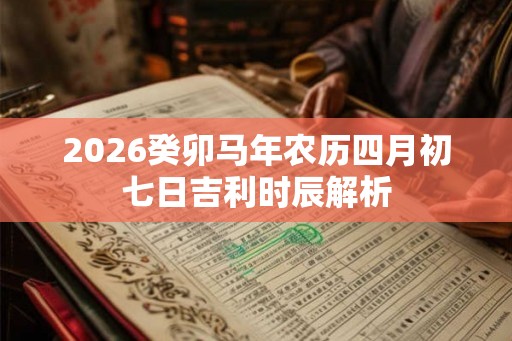 2026癸卯马年农历四月初七日吉利时辰解析
