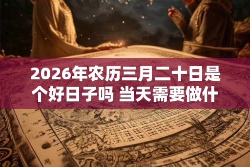 2026年农历三月二十日是个好日子吗 当天需要做什么