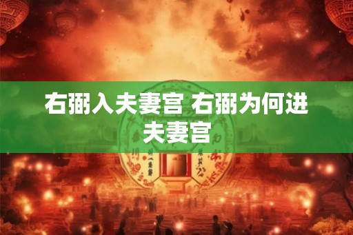 右弼入夫妻宫 右弼为何进夫妻宫
