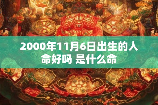 2000年11月6日出生的人命好吗 是什么命