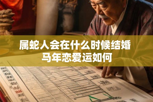 属蛇人会在什么时候结婚 马年恋爱运如何