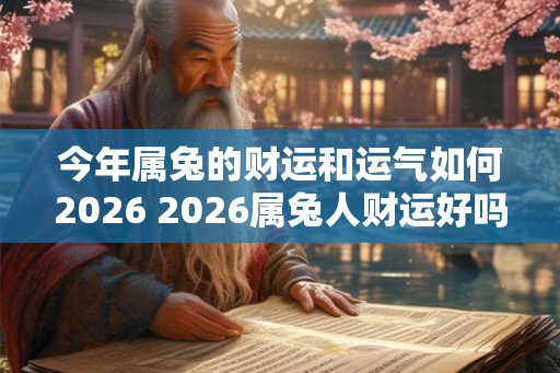 今年属兔的财运和运气如何2026 2026属兔人财运好吗