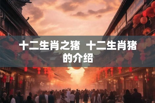 十二生肖之猪  十二生肖猪的介绍
