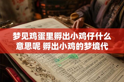 梦见鸡蛋里孵出小鸡仔什么意思呢 孵出小鸡的梦境代表什么