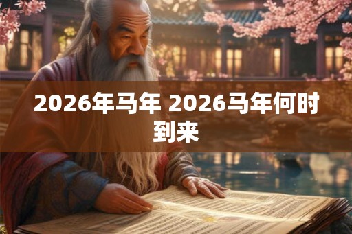 2026年马年 2026马年何时到来