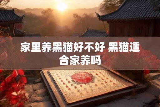家里养黑猫好不好 黑猫适合家养吗