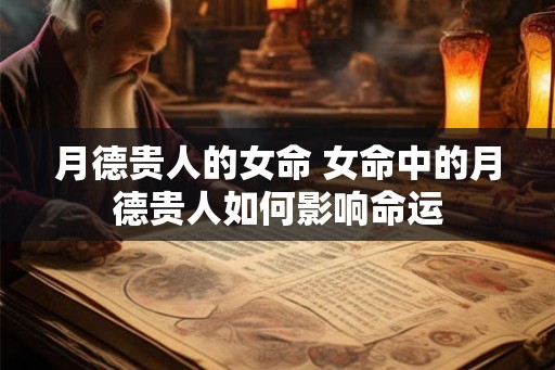 月德贵人的女命 女命中的月德贵人如何影响命运