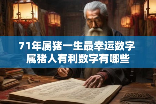 71年属猪一生最幸运数字 属猪人有利数字有哪些 71年属猪一生最幸运数字 属猪人有利数字有哪些