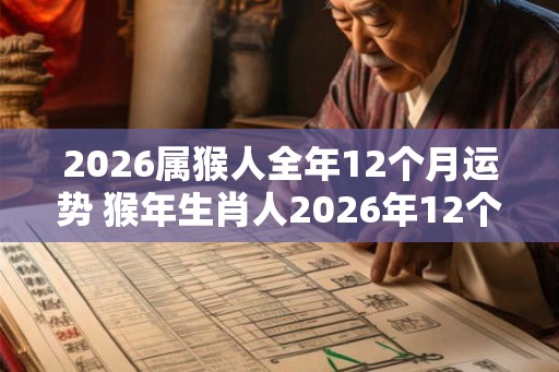 2026属猴人全年12个月运势 猴年生肖人2026年12个月运势如何