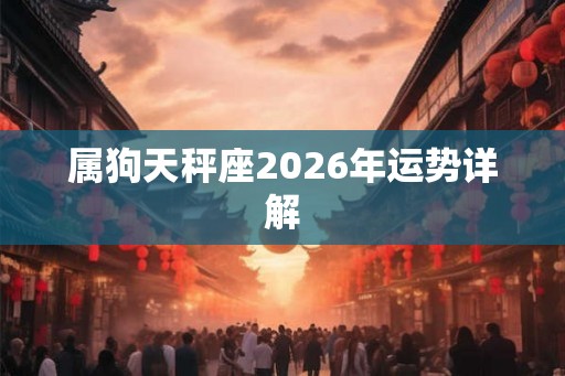属狗天秤座2026年运势详解