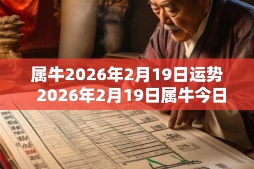 属牛2026年2月19日运势  2026年2月19日属牛今日运势