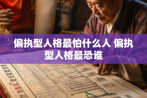 偏执型人格最怕什么人 偏执型人格最恐谁