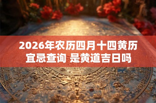 2026年农历四月十四黄历宜忌查询 是黄道吉日吗