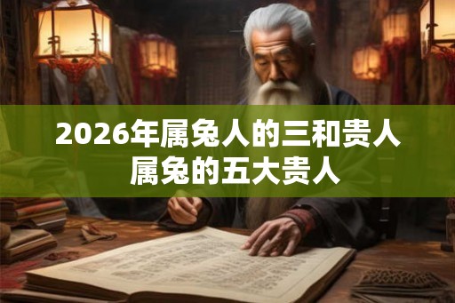 2026年属兔人的三和贵人 属兔的五大贵人 2026年属兔人的三和贵人 属兔的五大贵人
